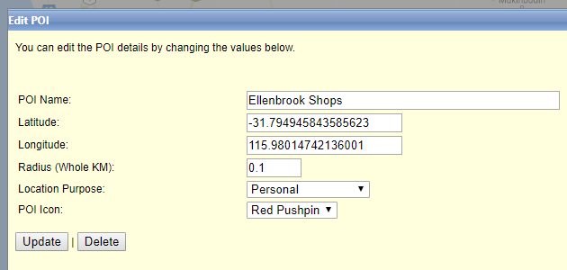 Adding and maintaining points of interest – Fleetdynamics GPS Tracking